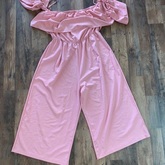 Cute Like New Love J Off Shoulder Gaucho Jumpsuit - Picture 4 of 4